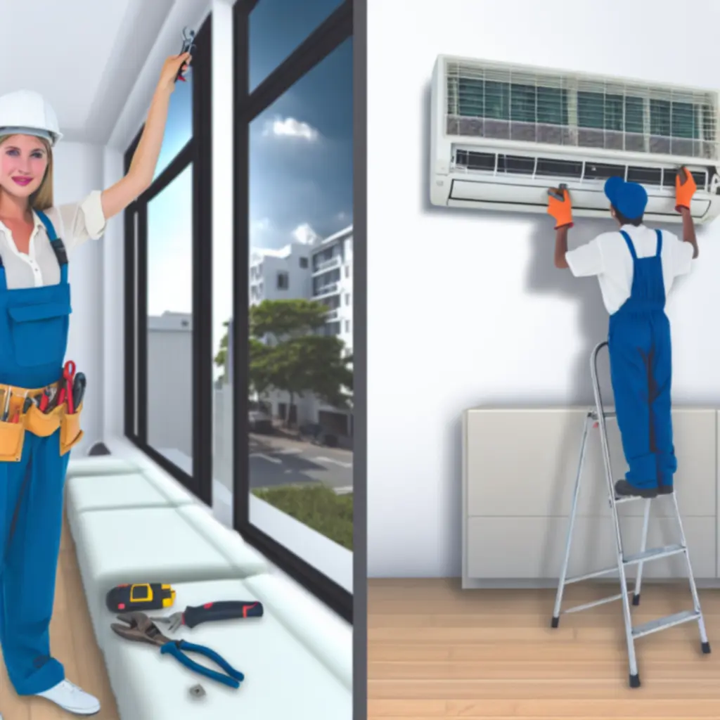 Schemat montażu jednostki wewnętrznej klimatyzatora na ścianie